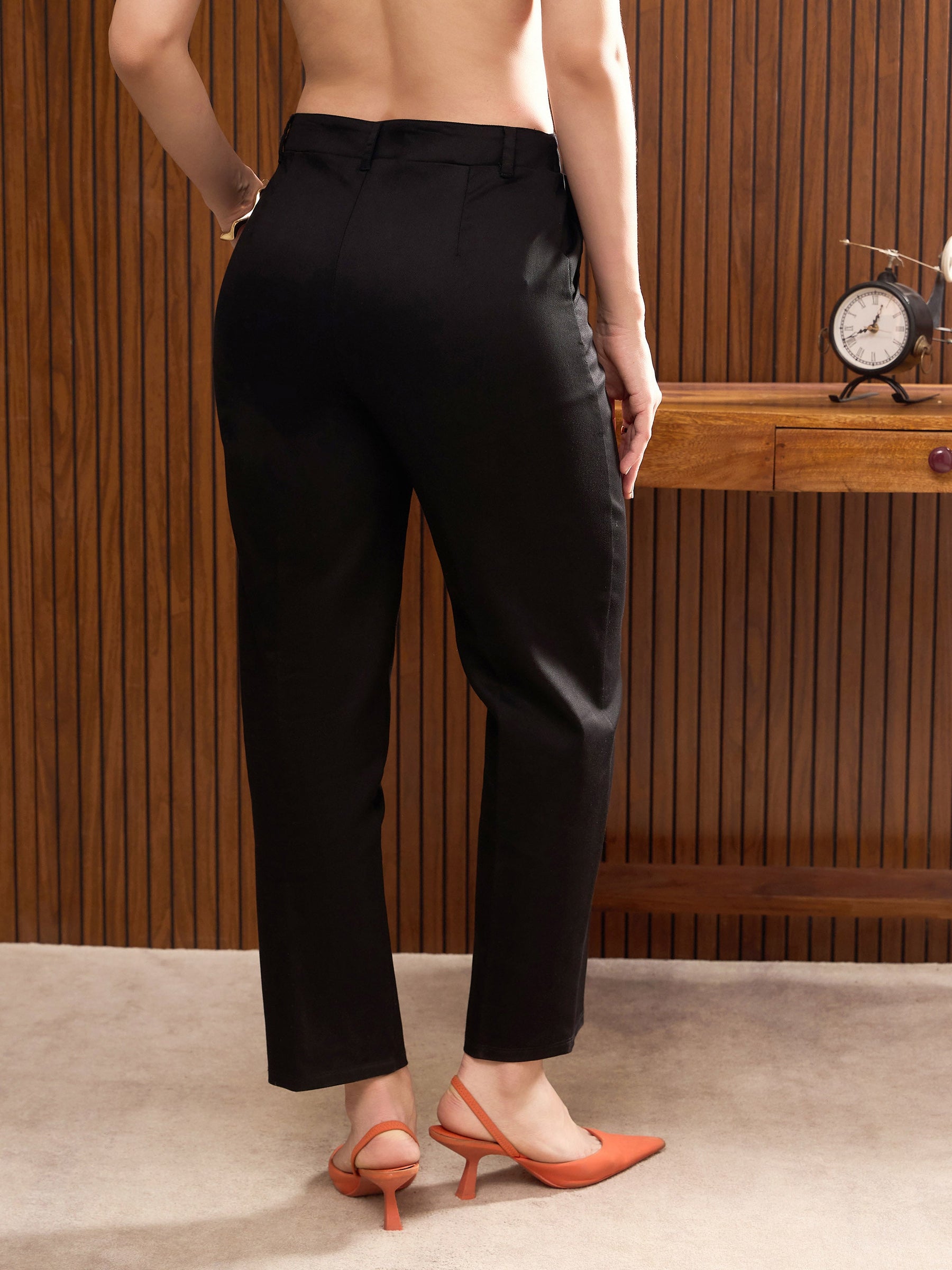 Black Cross Pocket Tapered Pants-SASSAFRAS worklyf