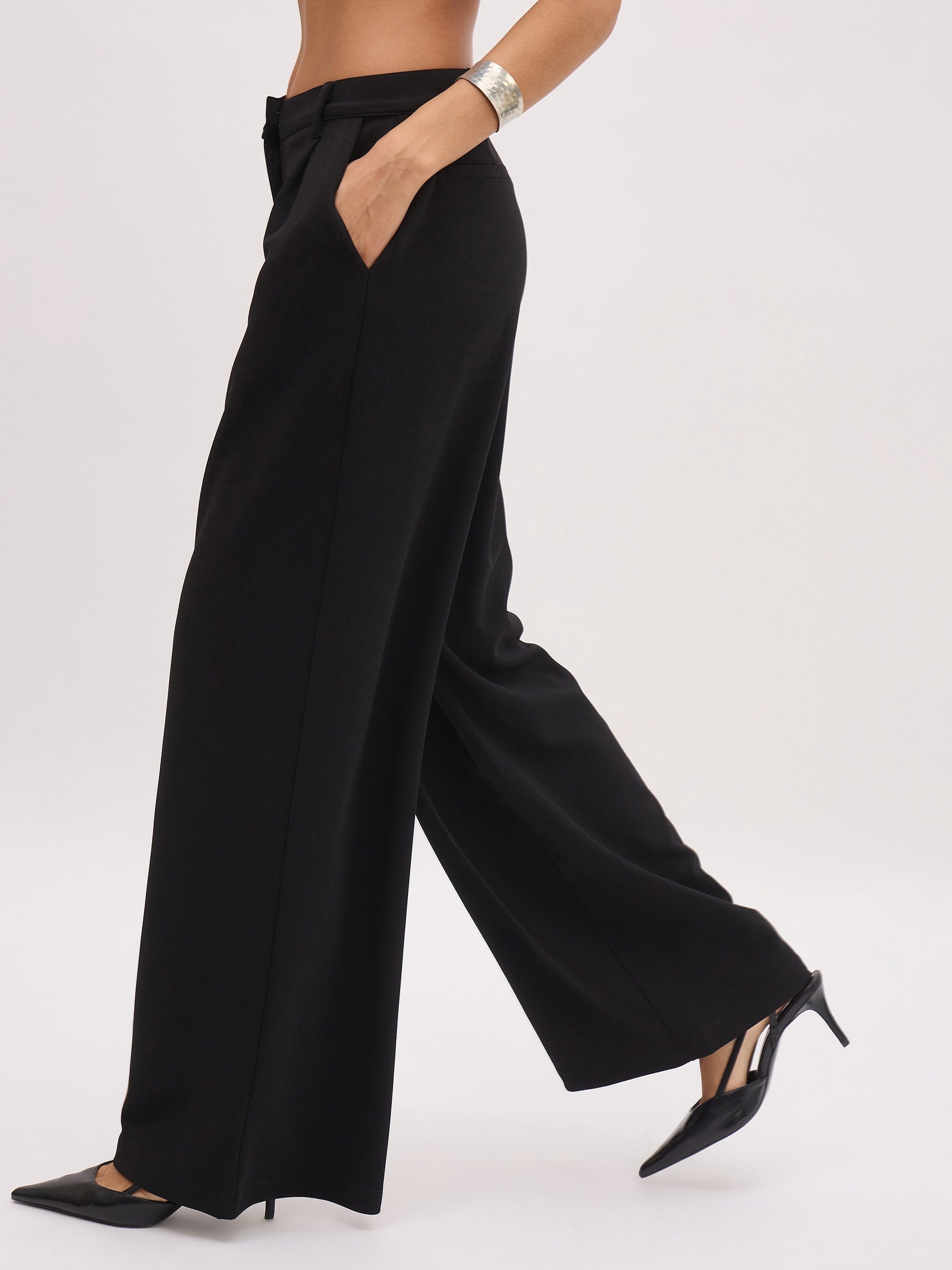 Black Cross Pocket Pants-SASSAFRAS worklyf