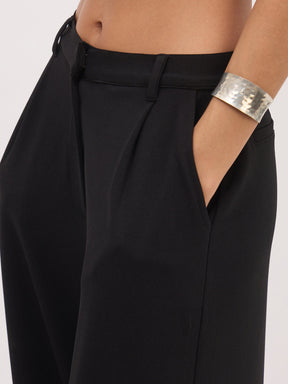 Black Cross Pocket Pants-SASSAFRAS worklyf