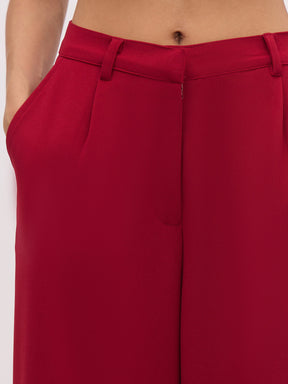 Maroon Cross Pocket Pants-SASSAFRAS worklyf