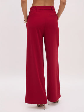 Maroon Cross Pocket Pants-SASSAFRAS worklyf