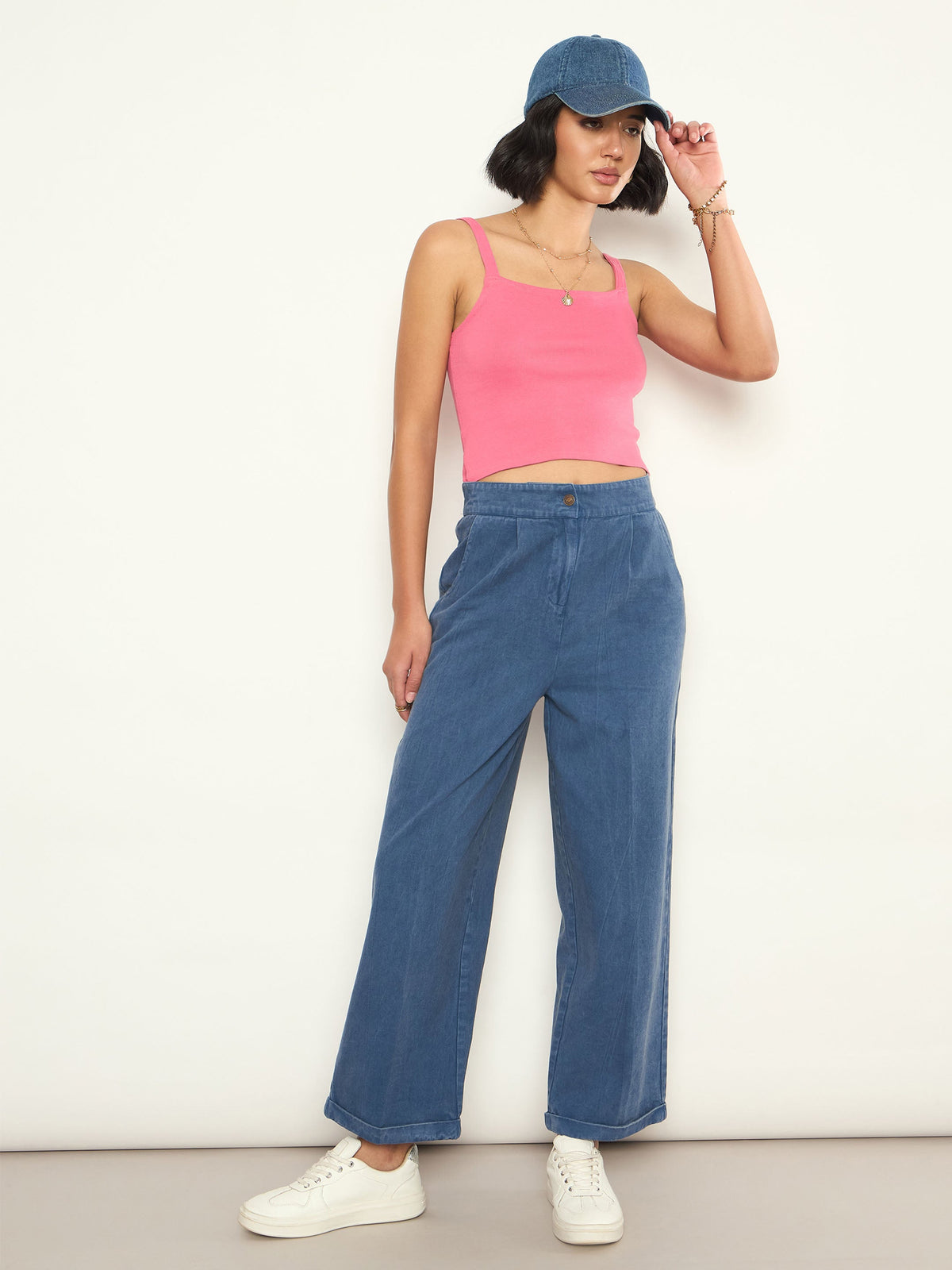 Blue Overdyed Twill Straight Pants -SASSAFRAS