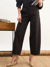 Black Darted Slouchy Pants-SASSAFRAS worklyf