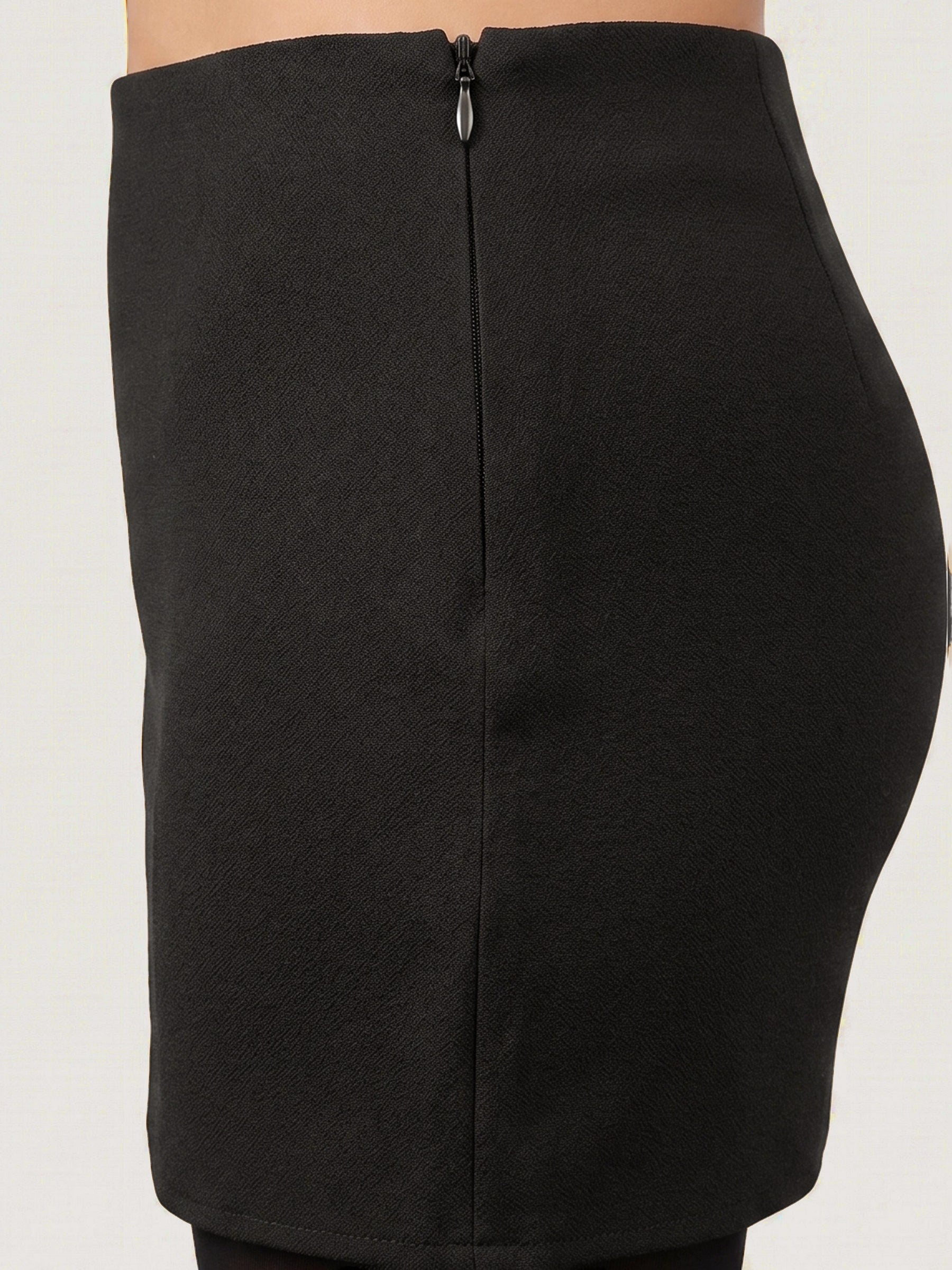 Black Minnie Out Layer Skirt Pants-SASSAFRAS