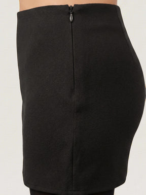 Black Minnie Out Layer Skirt Pants-SASSAFRAS