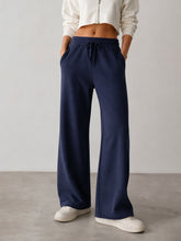 Navy Terry Track Pants-SASSAFRAS