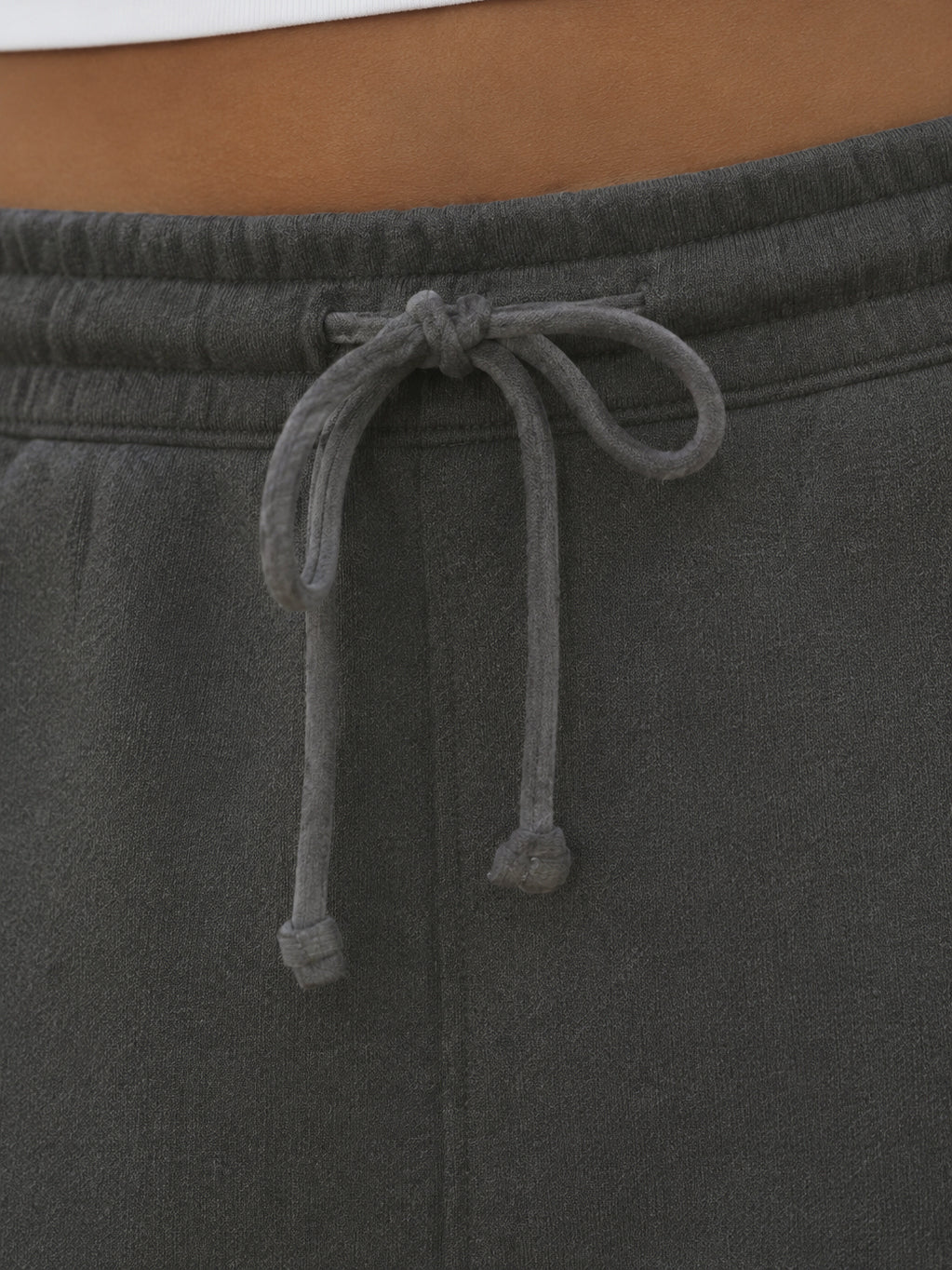 Dark Grey Terry Track Pants-SASSAFRAS