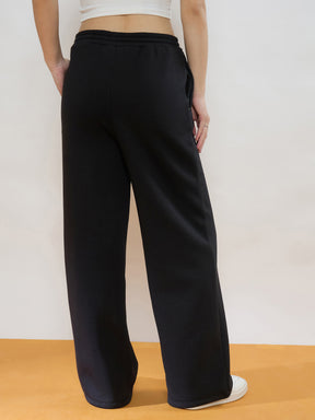 Black Fleece Conceal Zipper Pockets Track Pants-SASSAFRAS