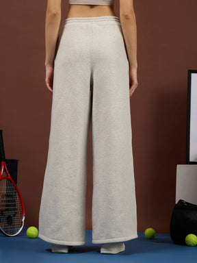 Off-White Melange Fleece Side Pockets Track Pants-SASSAFRAS