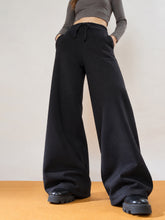 Black Fleece Side Pocket Track Pants-SASSAFRAS