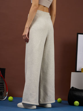 Off-White Melange Fleece Side Pocket Track Pants -SASSAFRAS