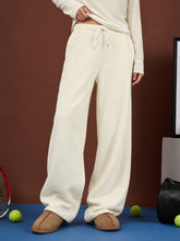 Off-White Polar Fleece Drawstring Track Pants-SASSAFRAS