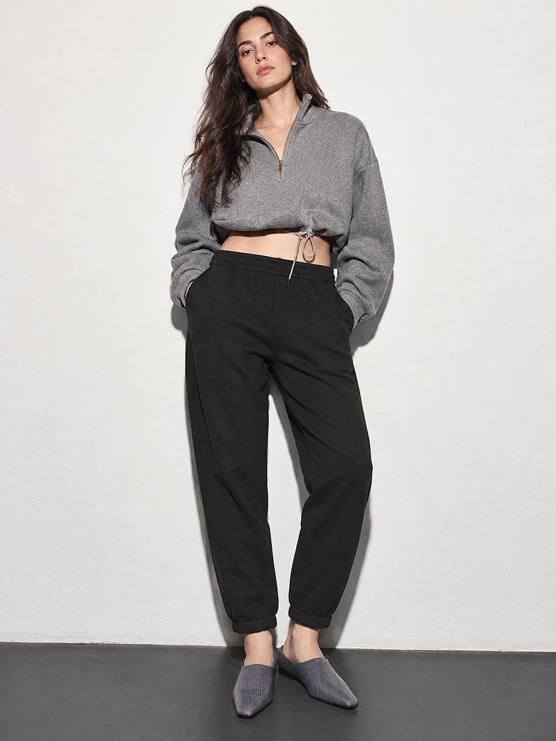 Black Fleece Jogger-SASSAFRAS