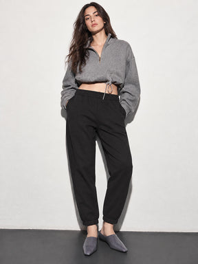 Black Fleece Jogger-SASSAFRAS