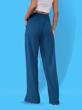 Blue Bell Bottom Knitted Pants-SASSAFRAS