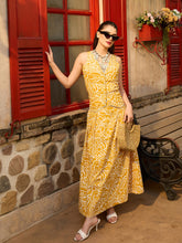 Yellow Floral Vest Top With Gathered Skirt -Pink Paprika By SASSAFRAS
