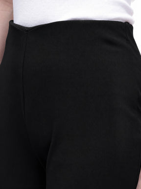 Black Button Down Full Sleeve Top with Track Pants-SASSAFRAS