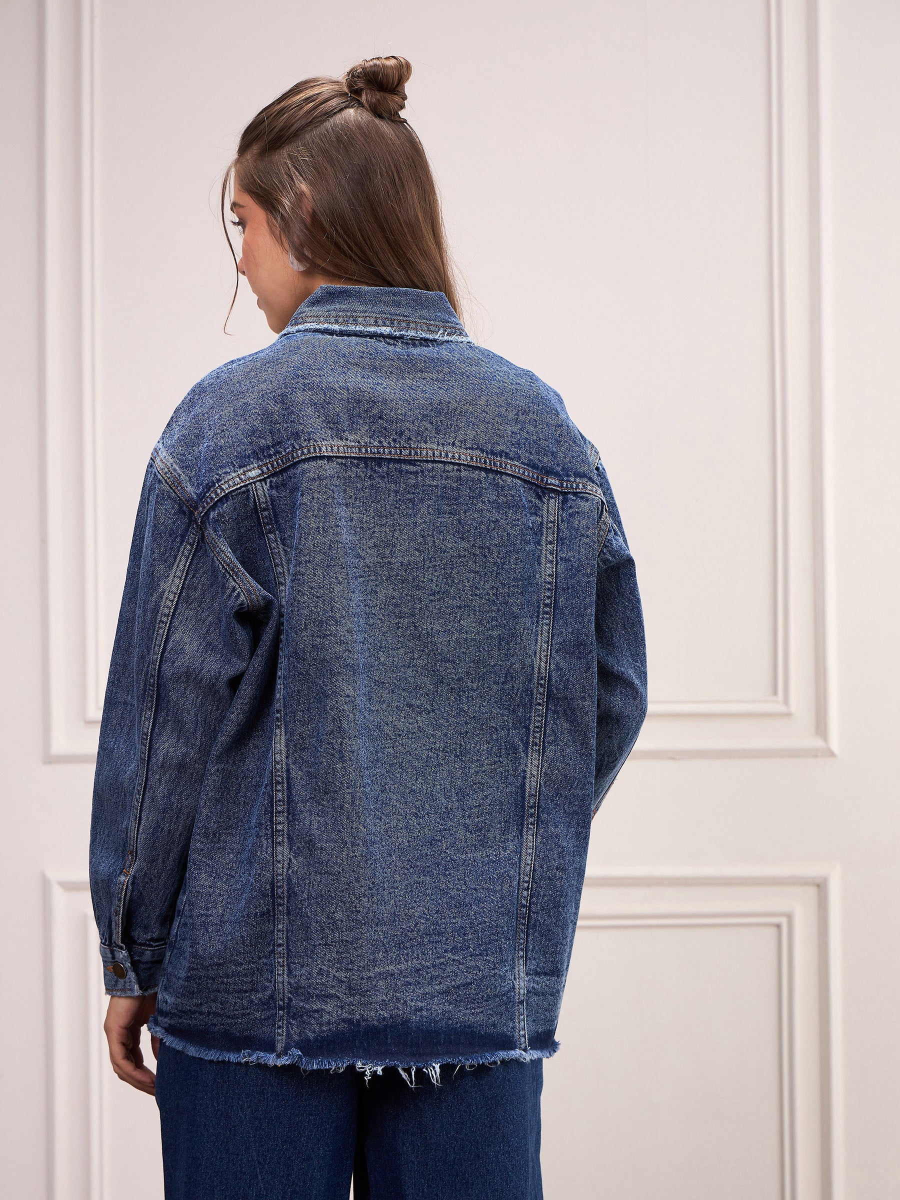 Blue Blast Denim Shacket-SASSAFRAS