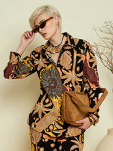 Black Boho Printed Regular Shirt-Pink Paprika By SASSAFRAS
