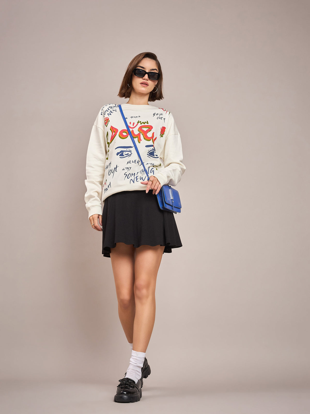 Off-White EYE Oversized Sweatshirt-SASSAFRAS