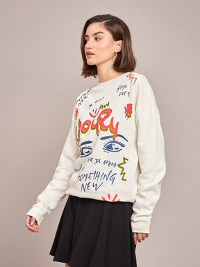 Off-White EYE Oversized Sweatshirt-SASSAFRAS