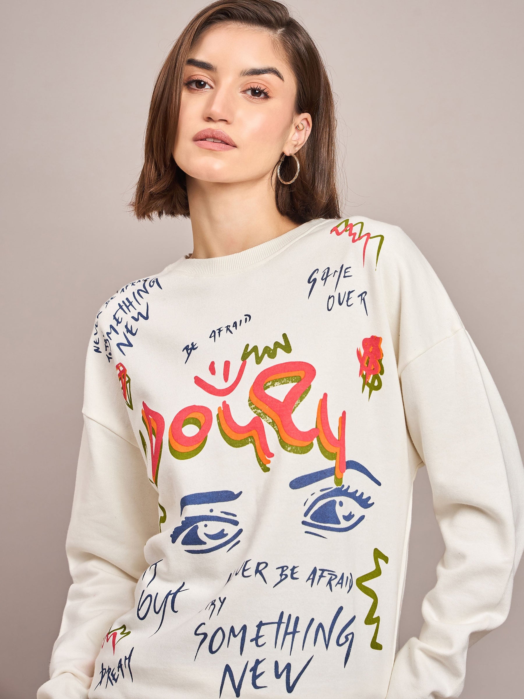 Off-White EYE Oversized Sweatshirt-SASSAFRAS