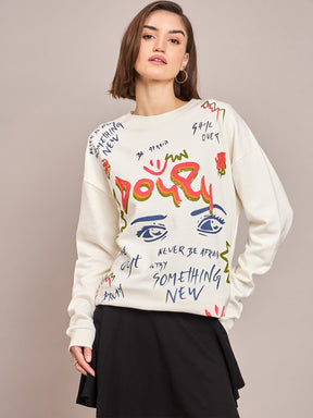 Off-White EYE Oversized Sweatshirt-SASSAFRAS