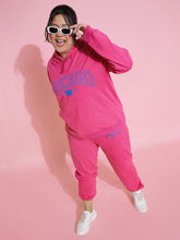 Pink CHICAGO Terry Hoodie With Joggers-SASSAFRAS Curve