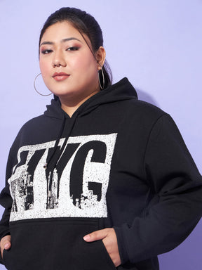 Black Fleece NYC Hoodie With Track Pants-SASSAFRAS Curve