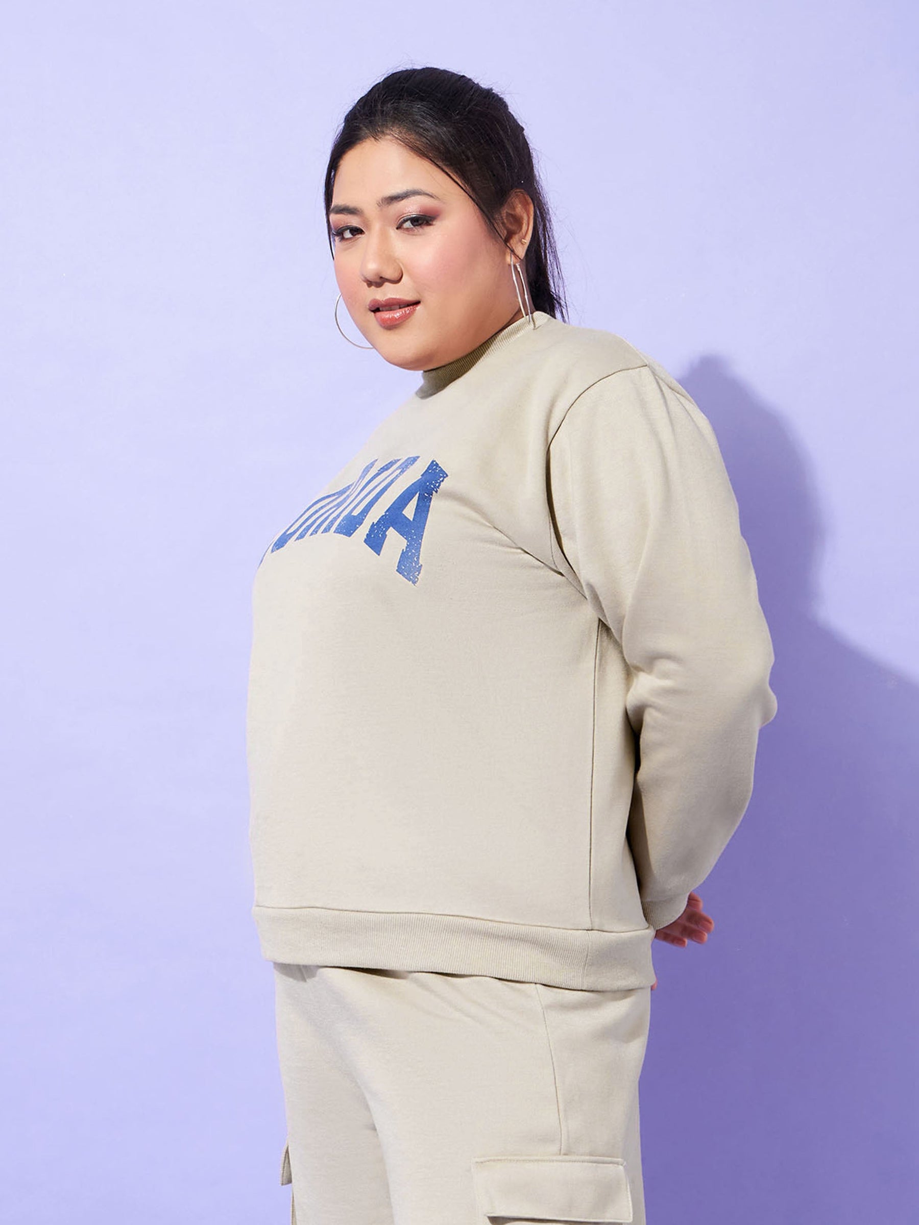 Grey Fleece FLORIDA Sweatshirt -SASSAFRAS Curve