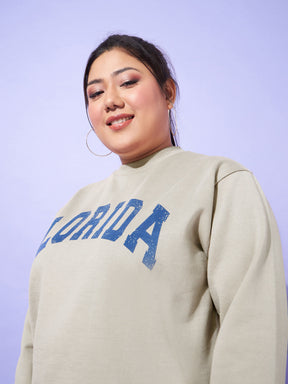 Grey Fleece FLORIDA Sweatshirt -SASSAFRAS Curve