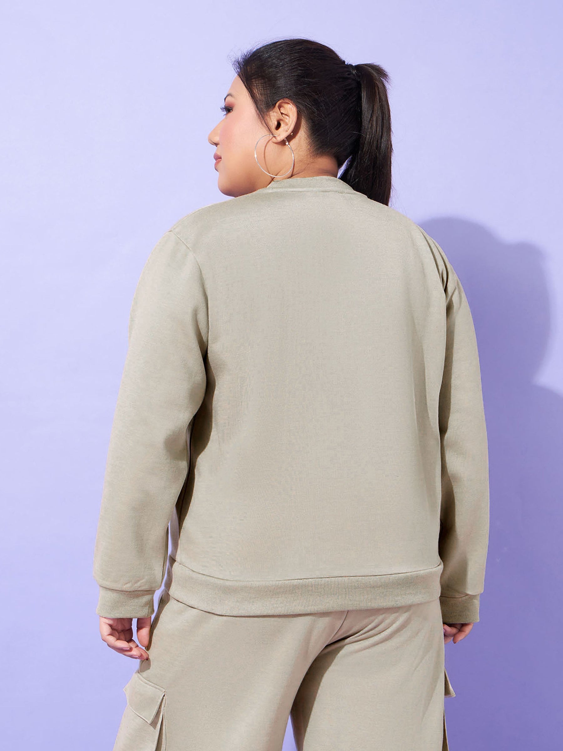 Grey Fleece FLORIDA Sweatshirt -SASSAFRAS Curve