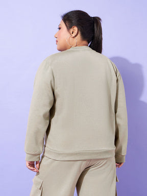 Grey Fleece FLORIDA Sweatshirt -SASSAFRAS Curve