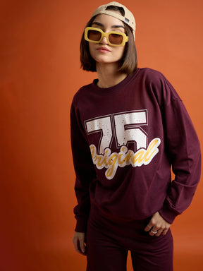 Burgundy Terry 75 ORIGINAL Sweatshirt-SASSAFRAS