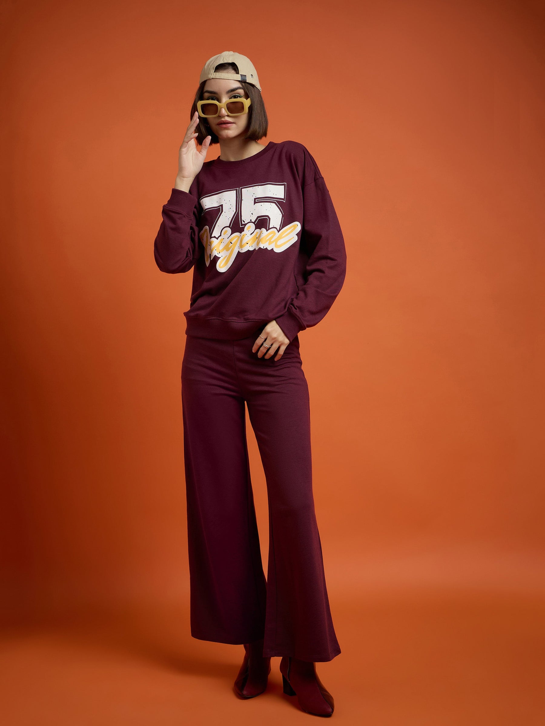 Burgundy Terry 75 ORIGINAL Sweatshirt-SASSAFRAS