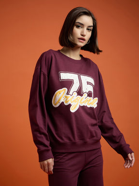 Burgundy Terry 75 ORIGINAL Sweatshirt-SASSAFRAS