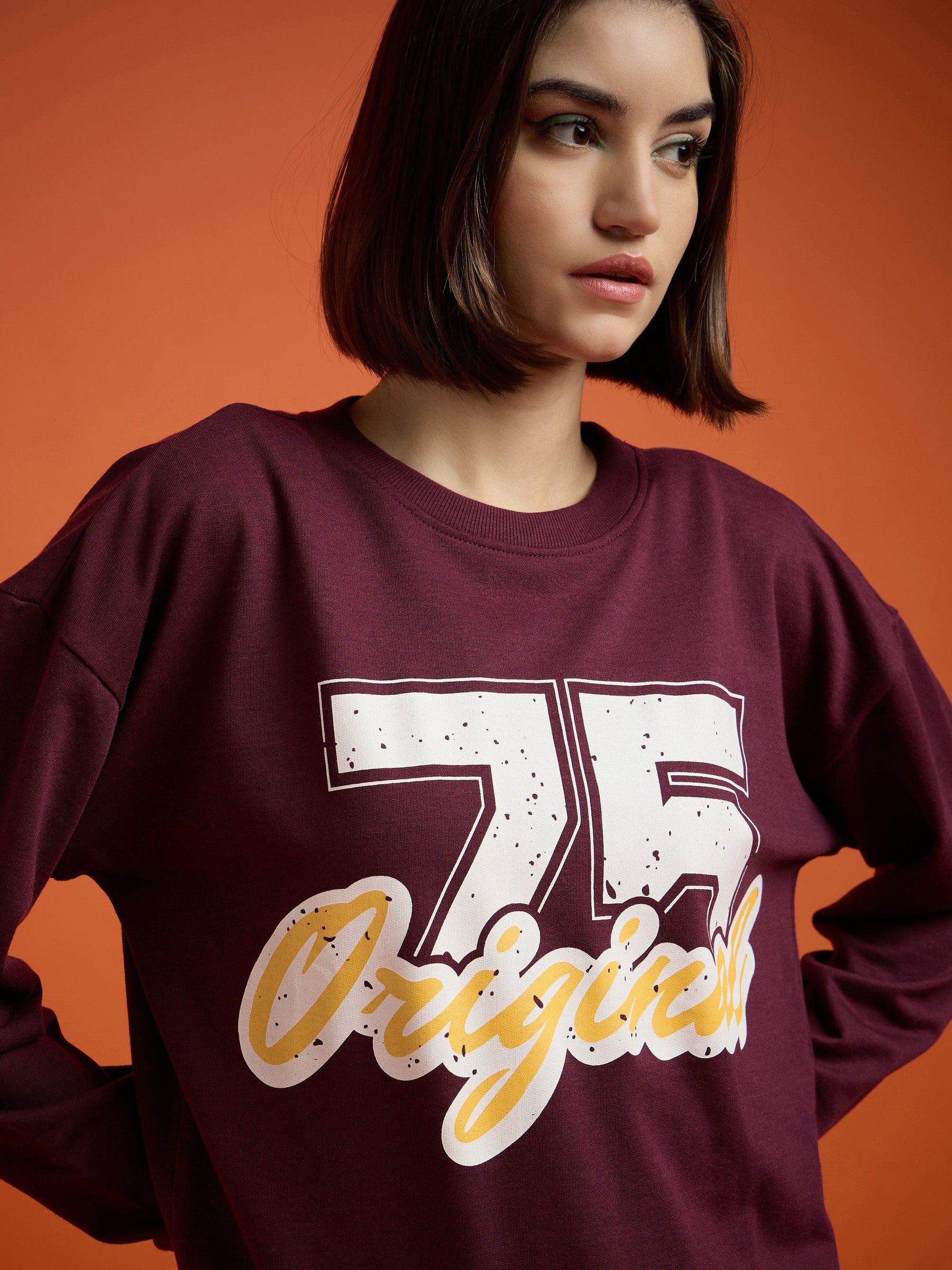 Burgundy Terry 75 ORIGINAL Sweatshirt-SASSAFRAS