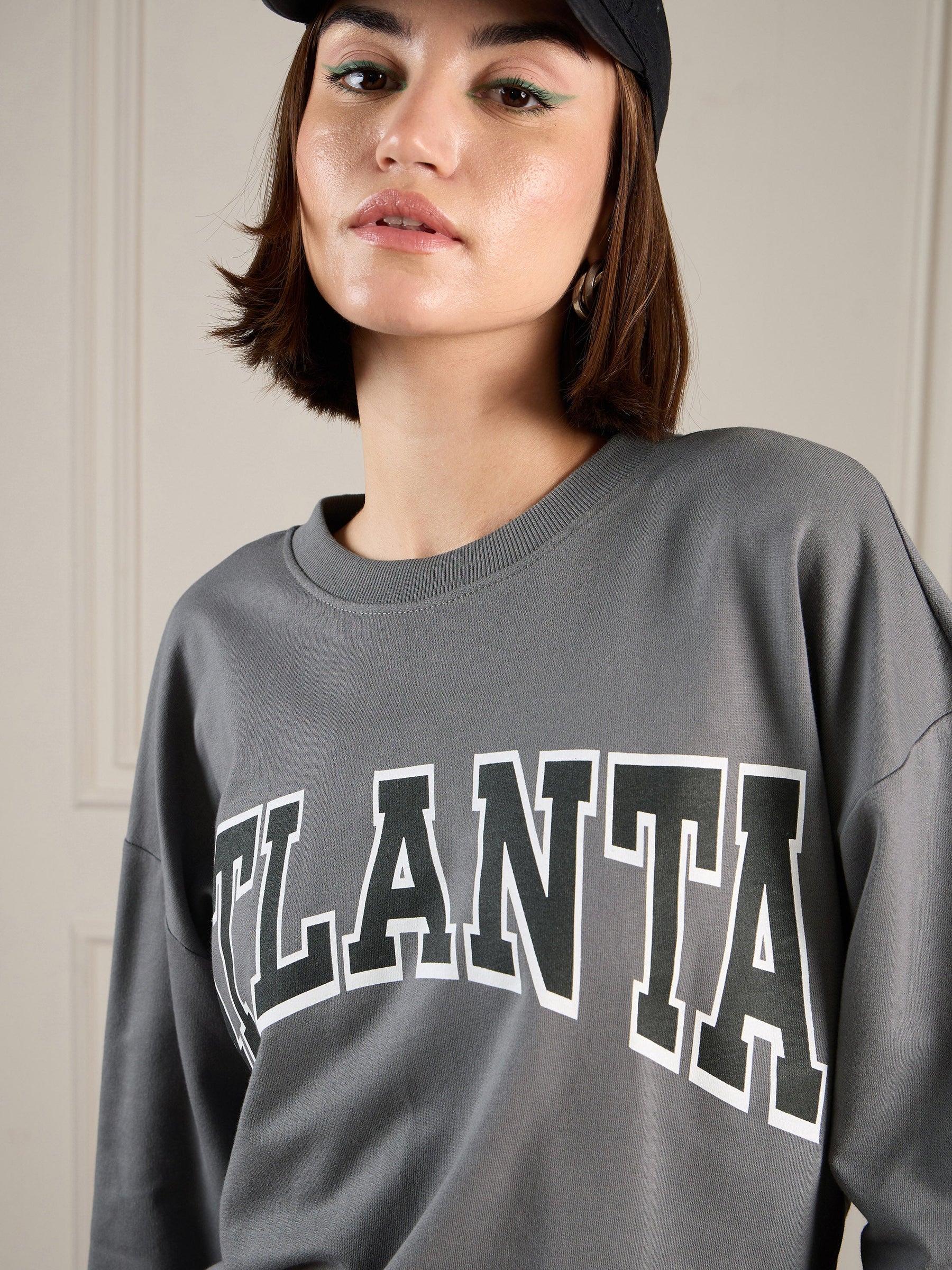 Grey Terry ATLANTA Sweatshirt-SASSAFRAS