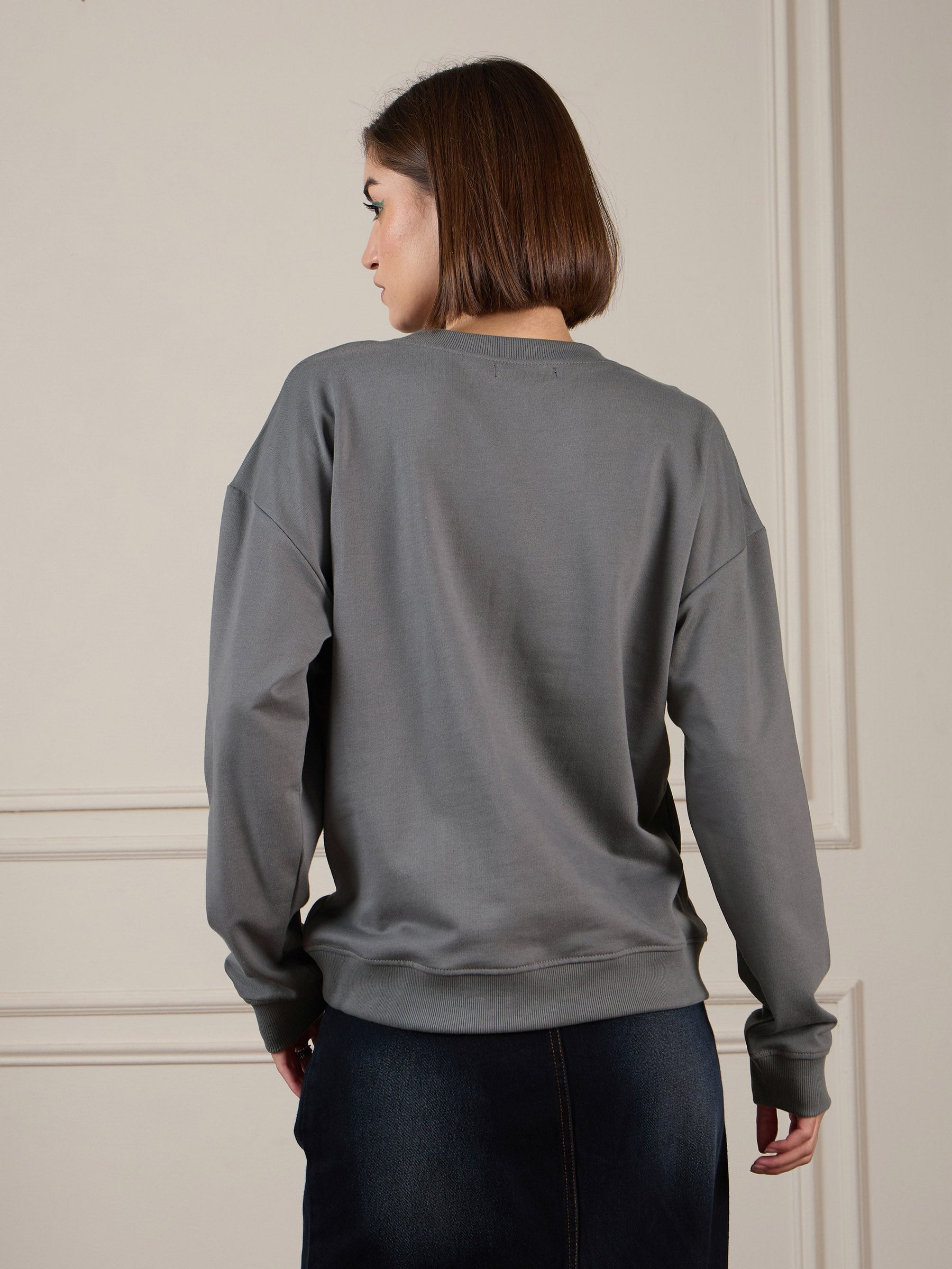 Grey Terry ATLANTA Sweatshirt-SASSAFRAS