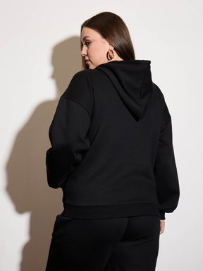 Black Fleece Hoodie-SASSAFRAS Curve