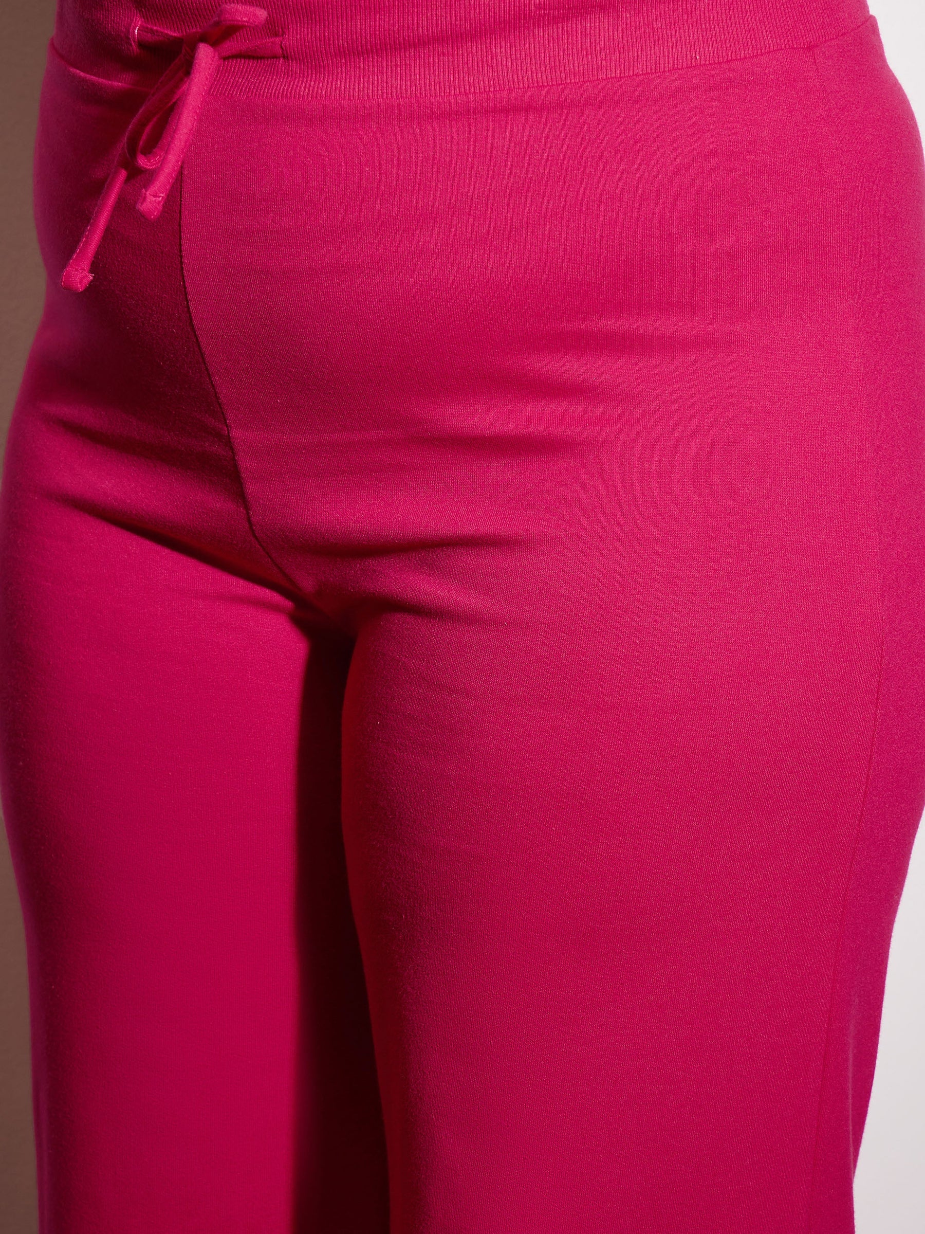 Fuchsia Terry ARIZONA Printed Sweatshirt with Track Pants-SASSAFRAS Curve