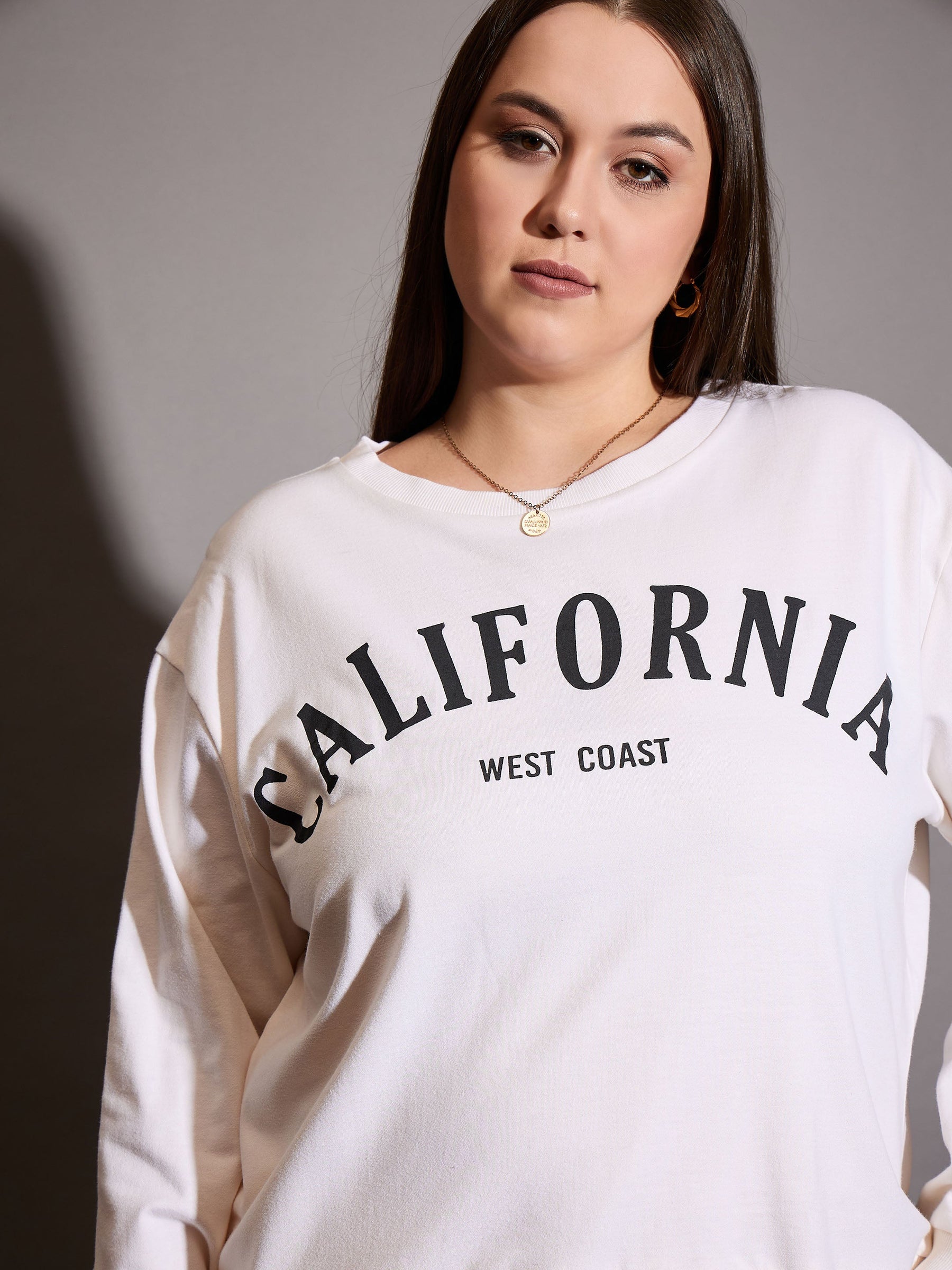 White CALIFORNIA Terry Sweatshirt With Track Pants-SASSAFRAS Curve