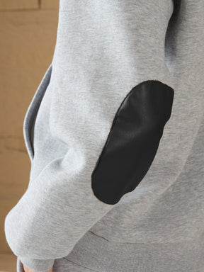 Grey Melange Fleece Oversized Hoodie-SASSAFRAS