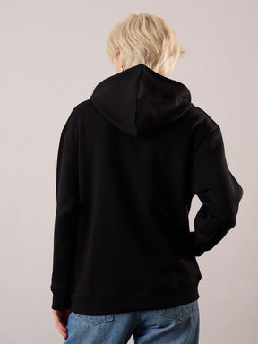 Black Fleece TEXAS Printed Regular Fit Hoodie-SASSAFRAS