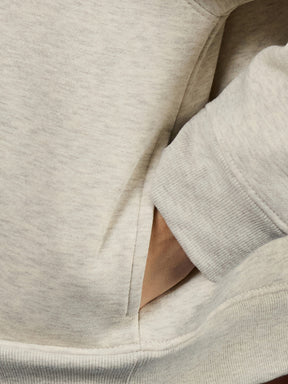 Off-White Melange Fleece SLOW MORNING Hoodie With Track Pants-SASSAFRAS