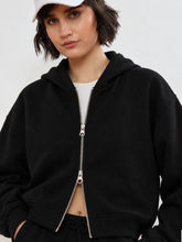 Black Fleece Double-Zipper Hoodie-SASSAFRAS