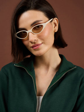 Emerald Green Fleece Double-Zipper Sweatshirt-SASSAFRAS