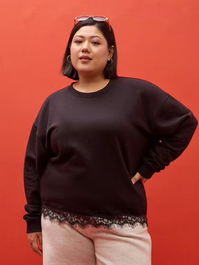 Black Fleece Sweatshirt-SASSAFRAS Curve