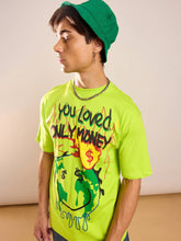 Green You Love Only Money Oversized T-shirt-MASCLN SASSAFRAS