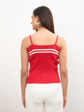 Women Red Strappy Regular Top